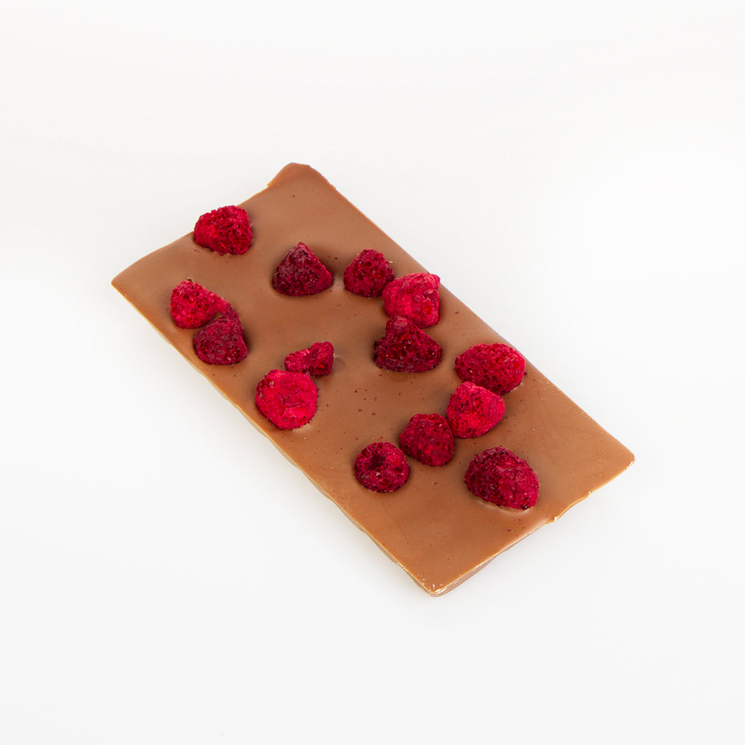 Schokolade mit Himbeeren